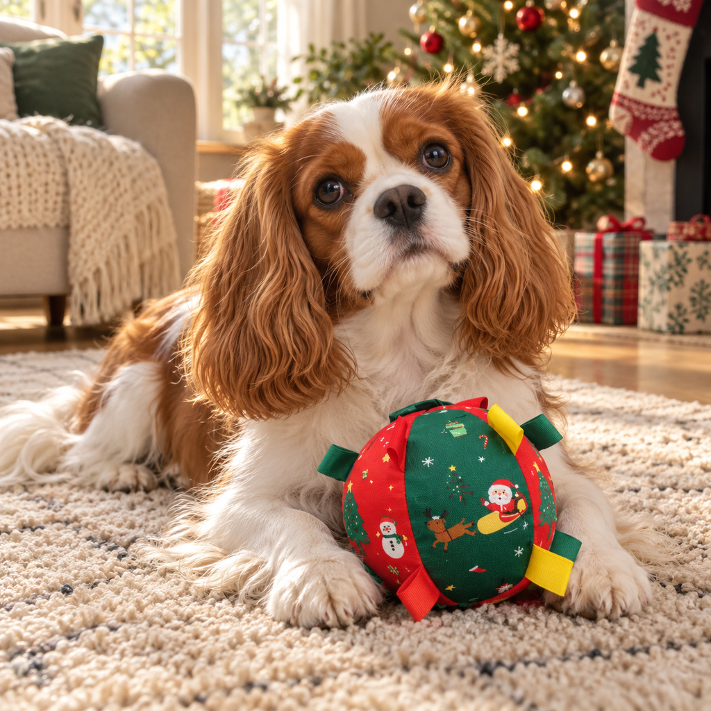 JinglePawBall™ Christmas Squeaky Dog Ball